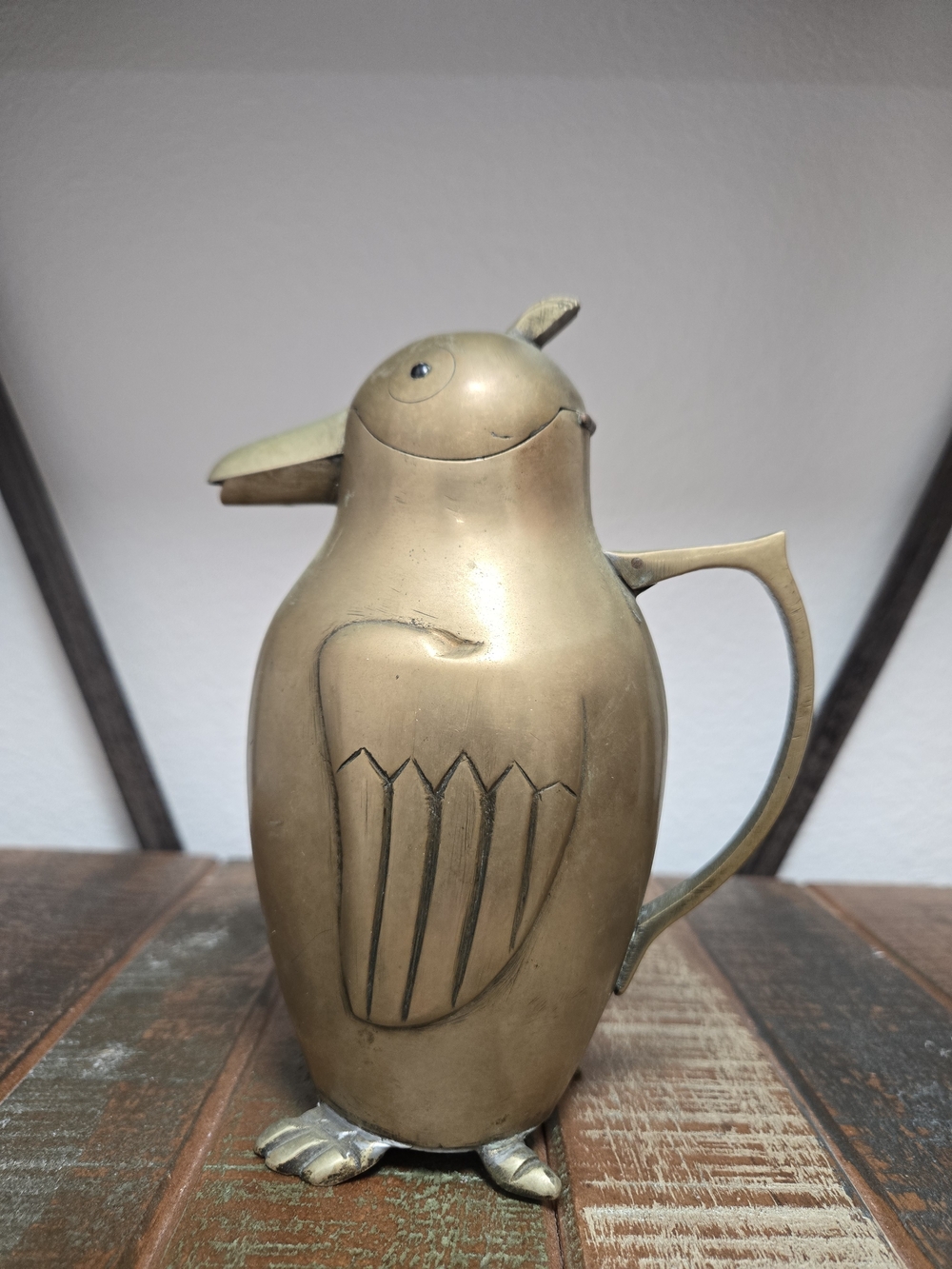 Vintage Brass Penguin Novelty Pitcher
